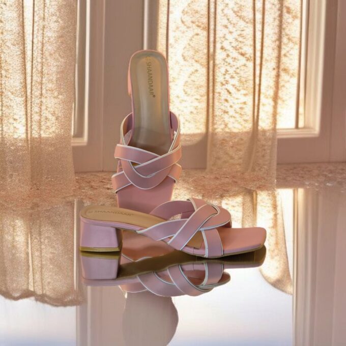 CROSS DOUBLE STRAP HEEL