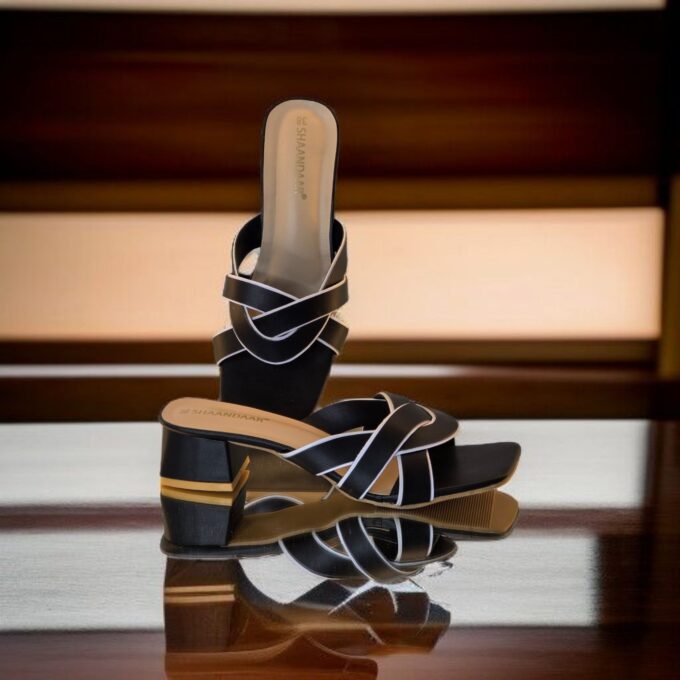 CROSS DOUBLE STRAP HEEL